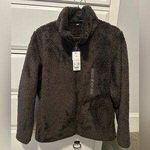 UNIQLO Women’s Cozy Brown Full Zip Fleece Jacket